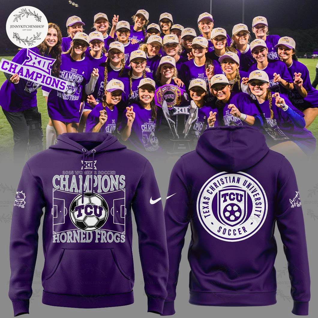 TCU Soccer Big12 Champions 2025 Hoodie