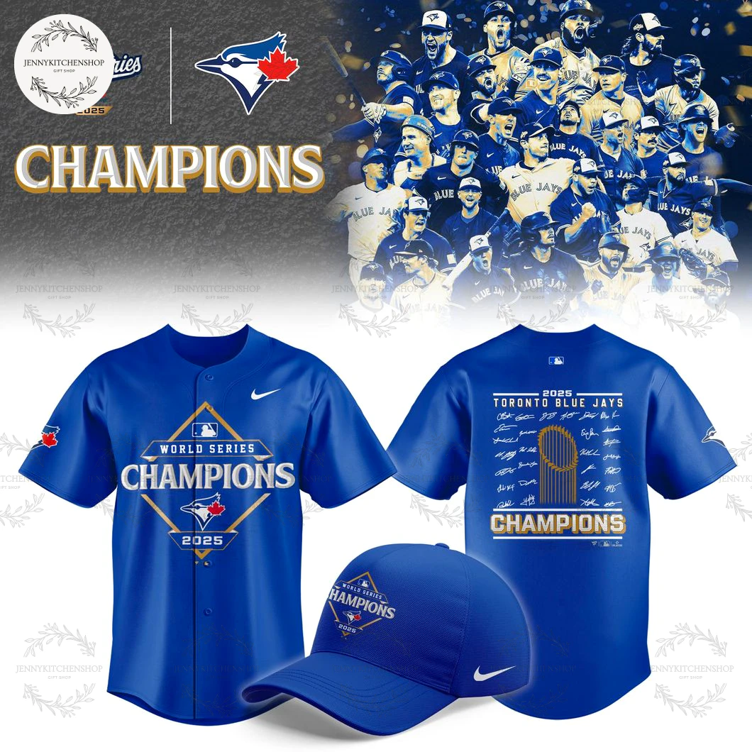 Toronto Blue Jays 2025 World Series Champion Signature Teams Jersey Cap
