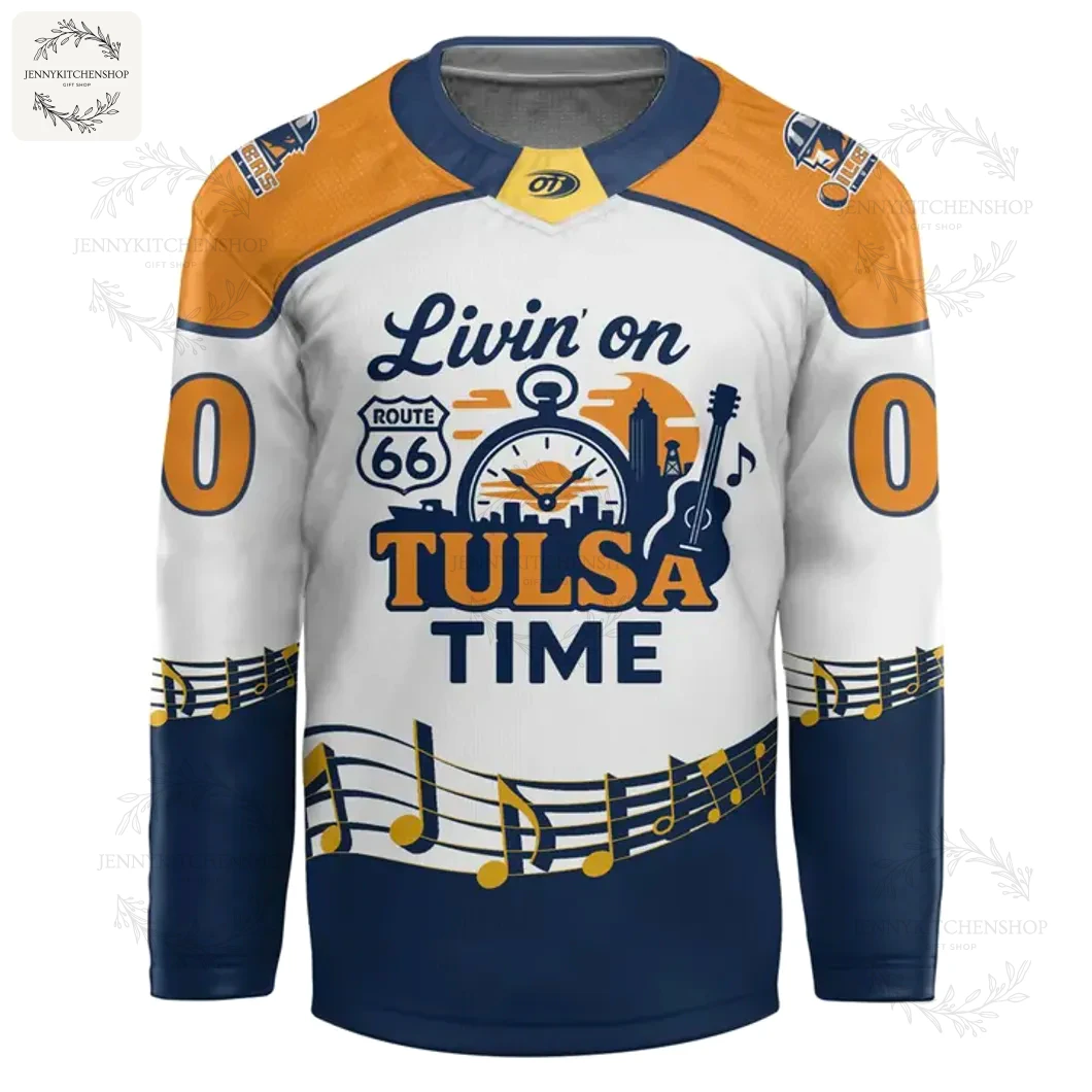 Tulsa Oilers Livin on Tulsa Time 2025 Hockey Jersey
