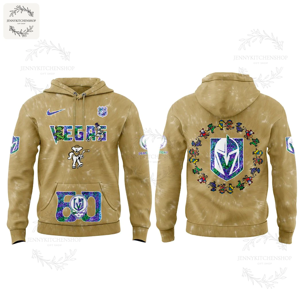 Vegas Golden Knights Grateful Dead 60th Anniversary 2025 Hoodie