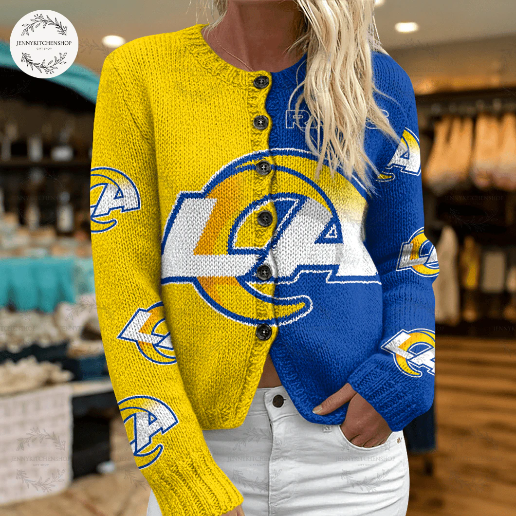Wmen's Los Angeles Rams New Cardigan Sweater