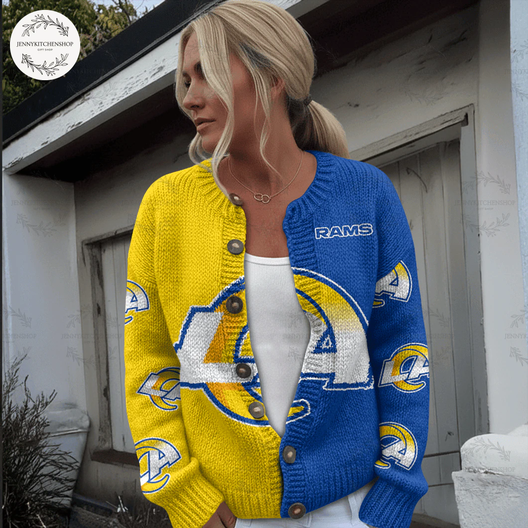 Wmen's Los Angeles Rams New Cardigan Sweater