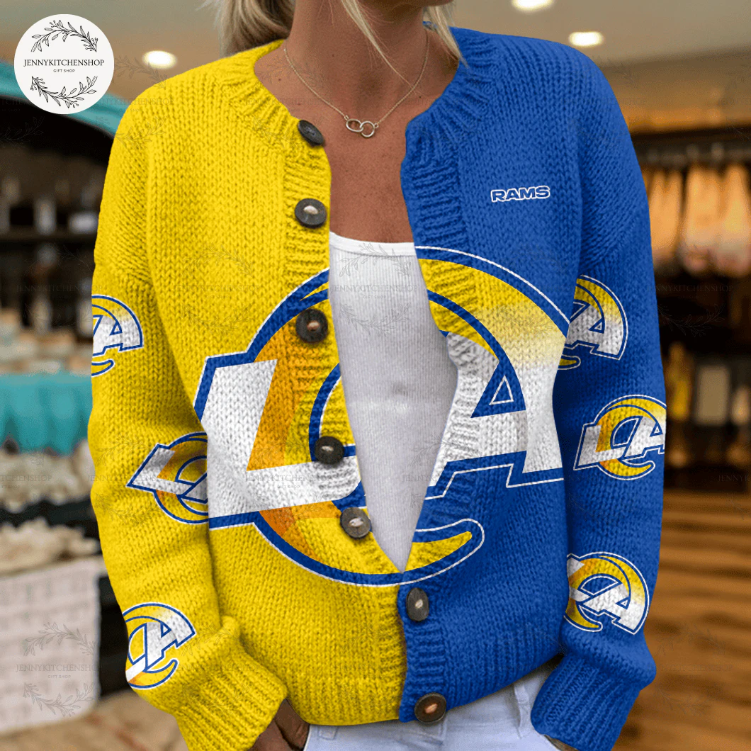 Wmen's Los Angeles Rams New Cardigan Sweater