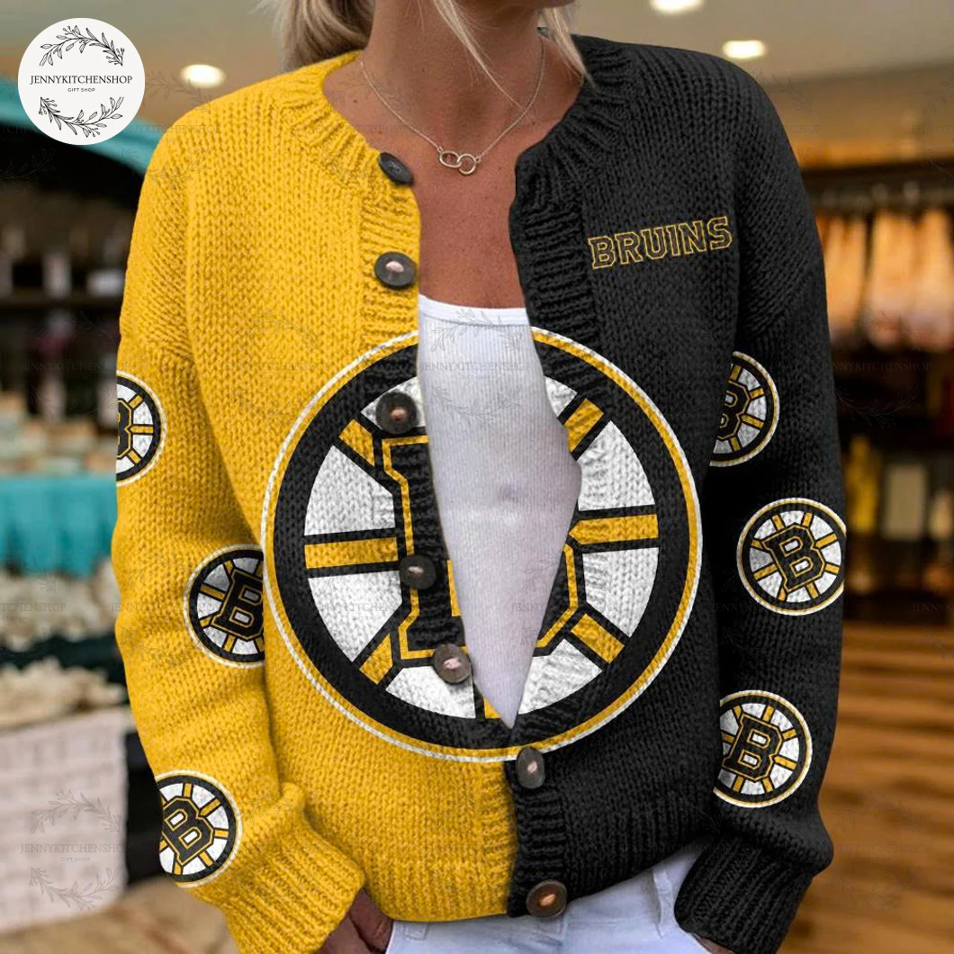Women's Boston Bruins New Sweater Cardigan