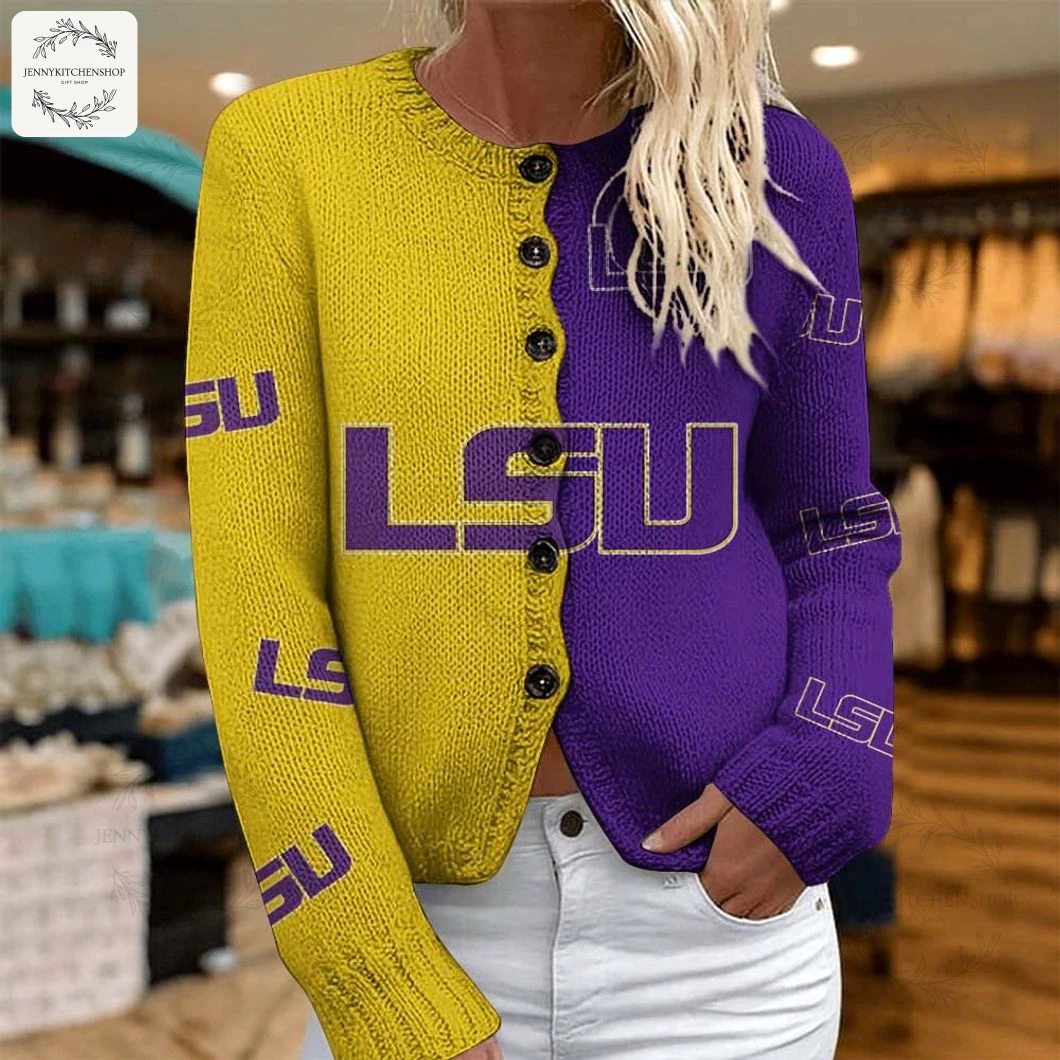Women's LSU Tigers Limited Cardigan Sweater