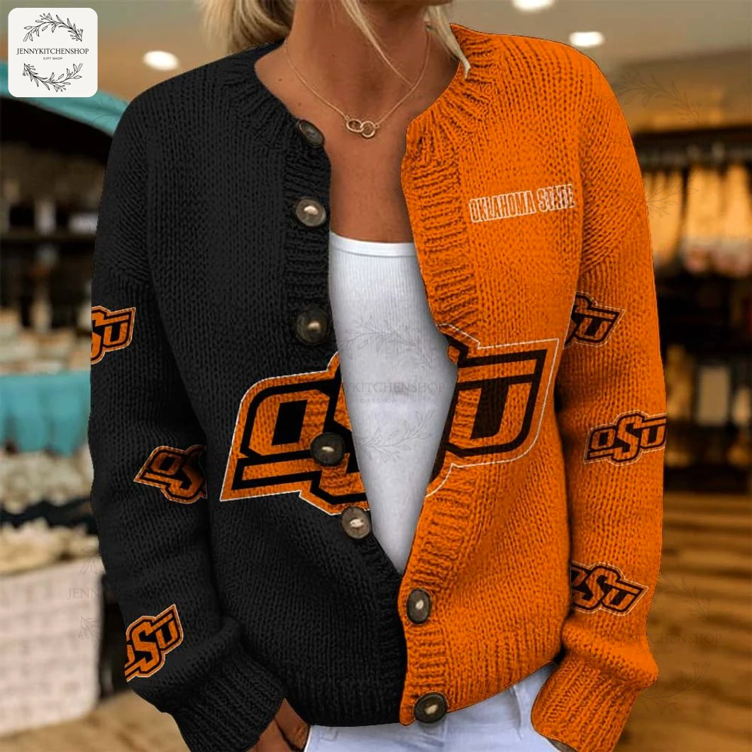 Women's Oklahoma State Cowboys Cardigan Sweater