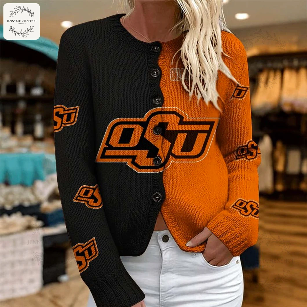 Women's Oklahoma State Cowboys Cardigan Sweater
