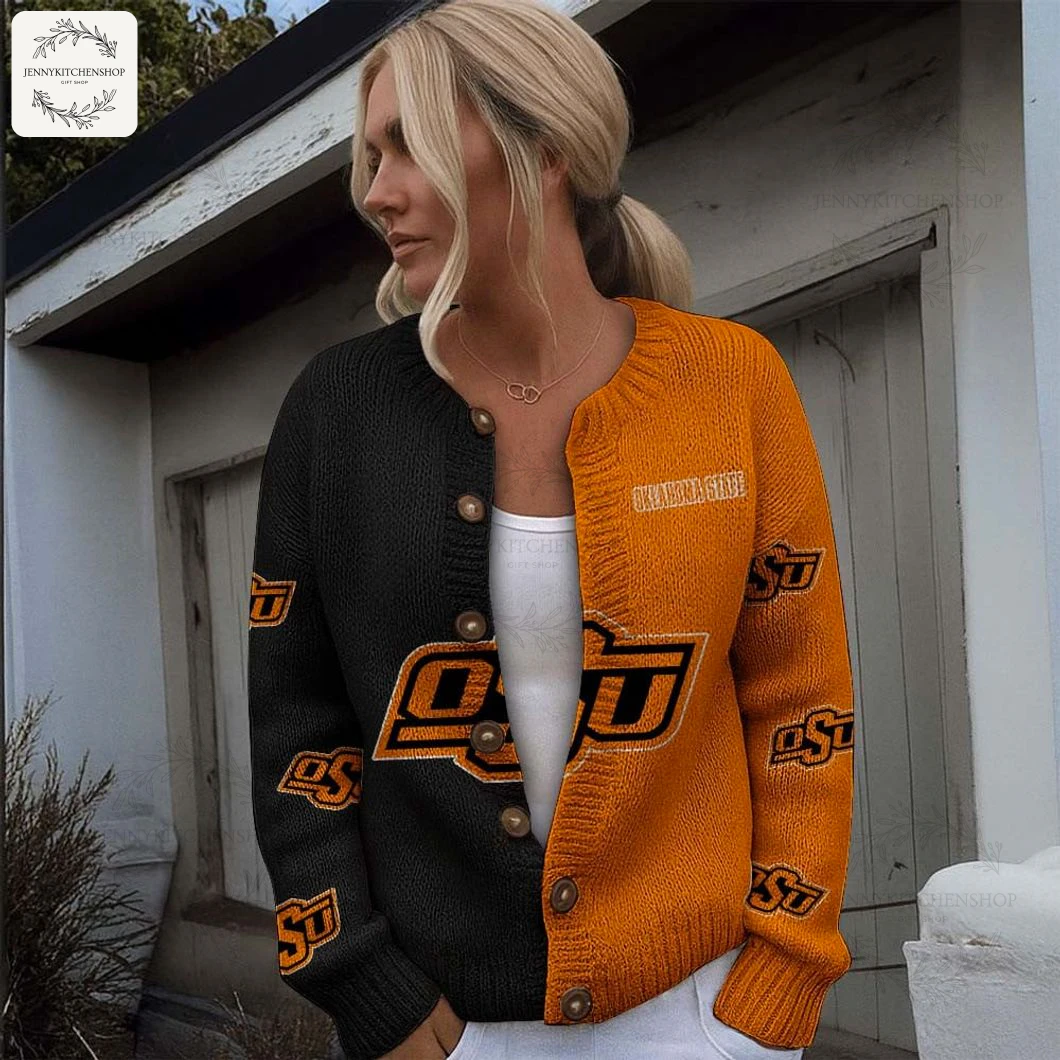 Women's Oklahoma State Cowboys Cardigan Sweater