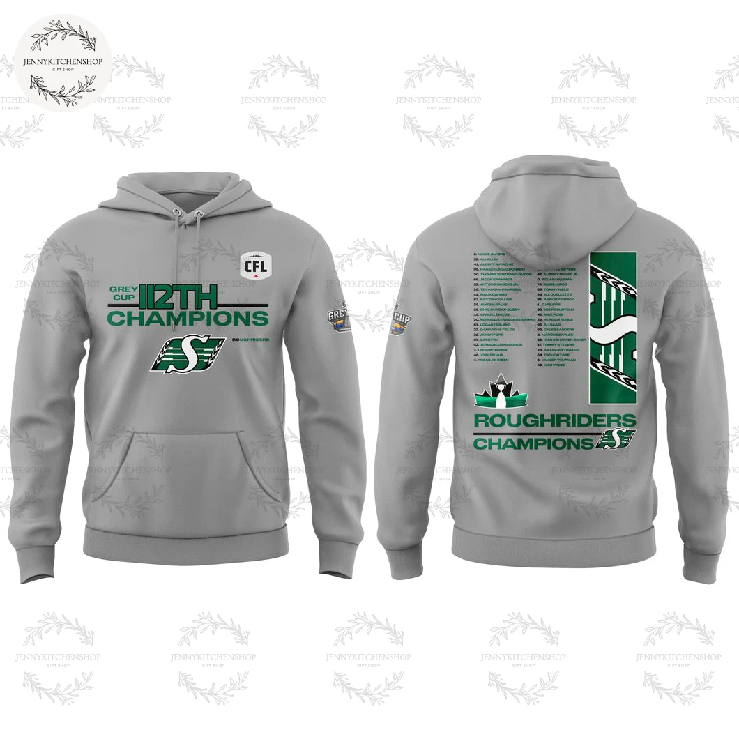 2025 Saskatchewan Roughriders Grey Cup Champions Limited Hoodie