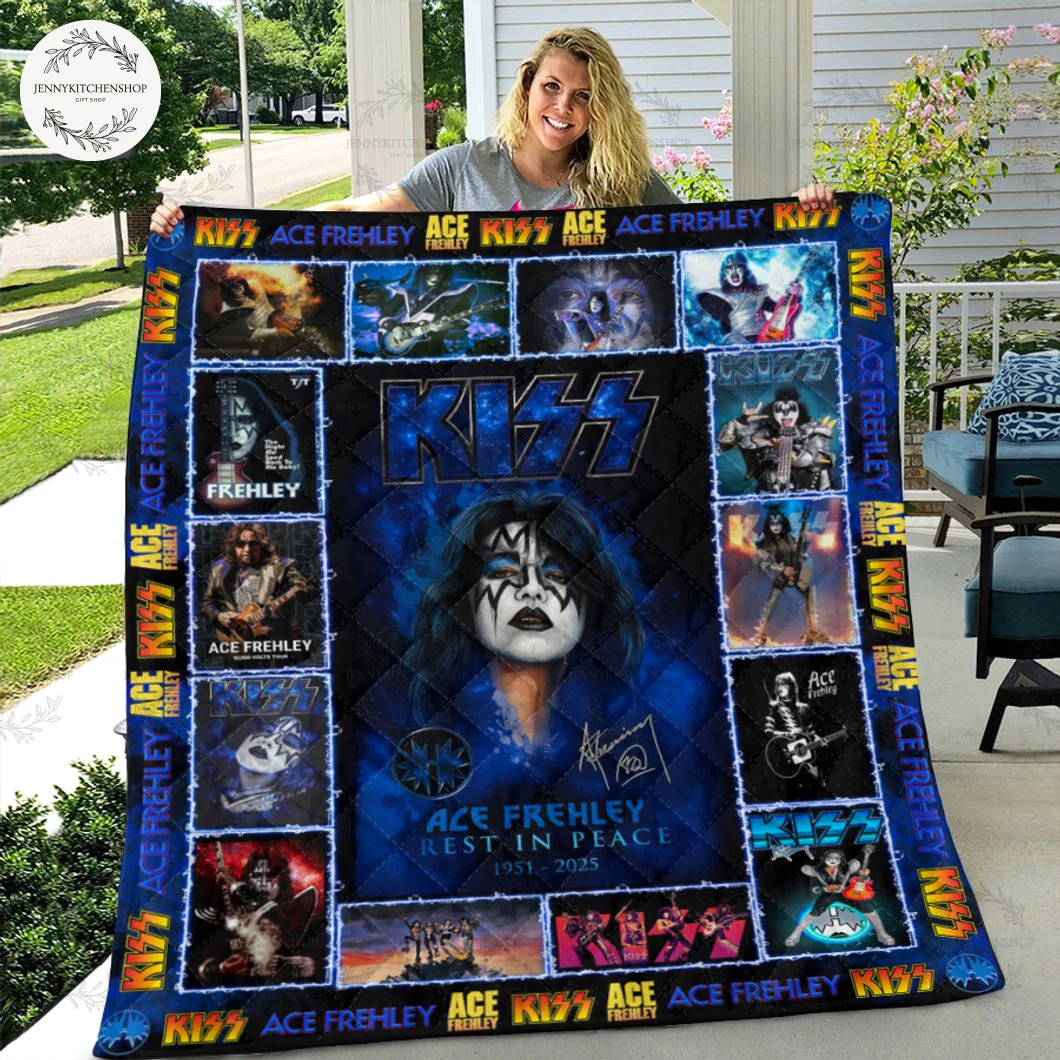 Ace Frehley Rest In Peace 1951-2025 Fleece Blanket
