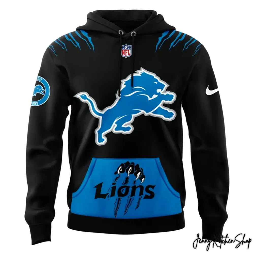 Back In Black Detroit Lions 2025 Hoodie