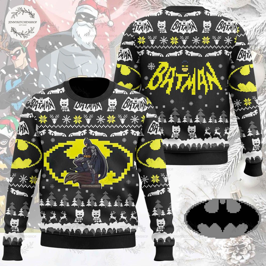 Batman Vintage Merry Christmas Ugly Sweater