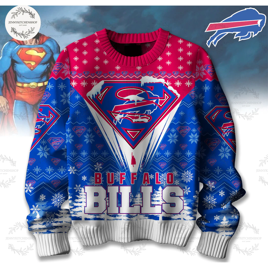 Buffalo Bills Merry Super Christmas 2025 Ugly Sweater