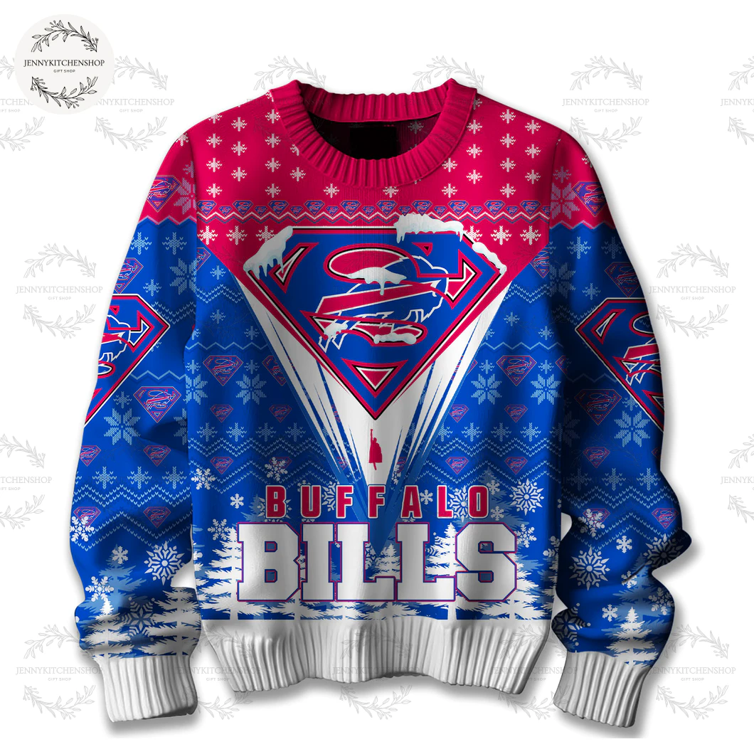 Buffalo Bills Merry Super Christmas 2025 Ugly Sweater