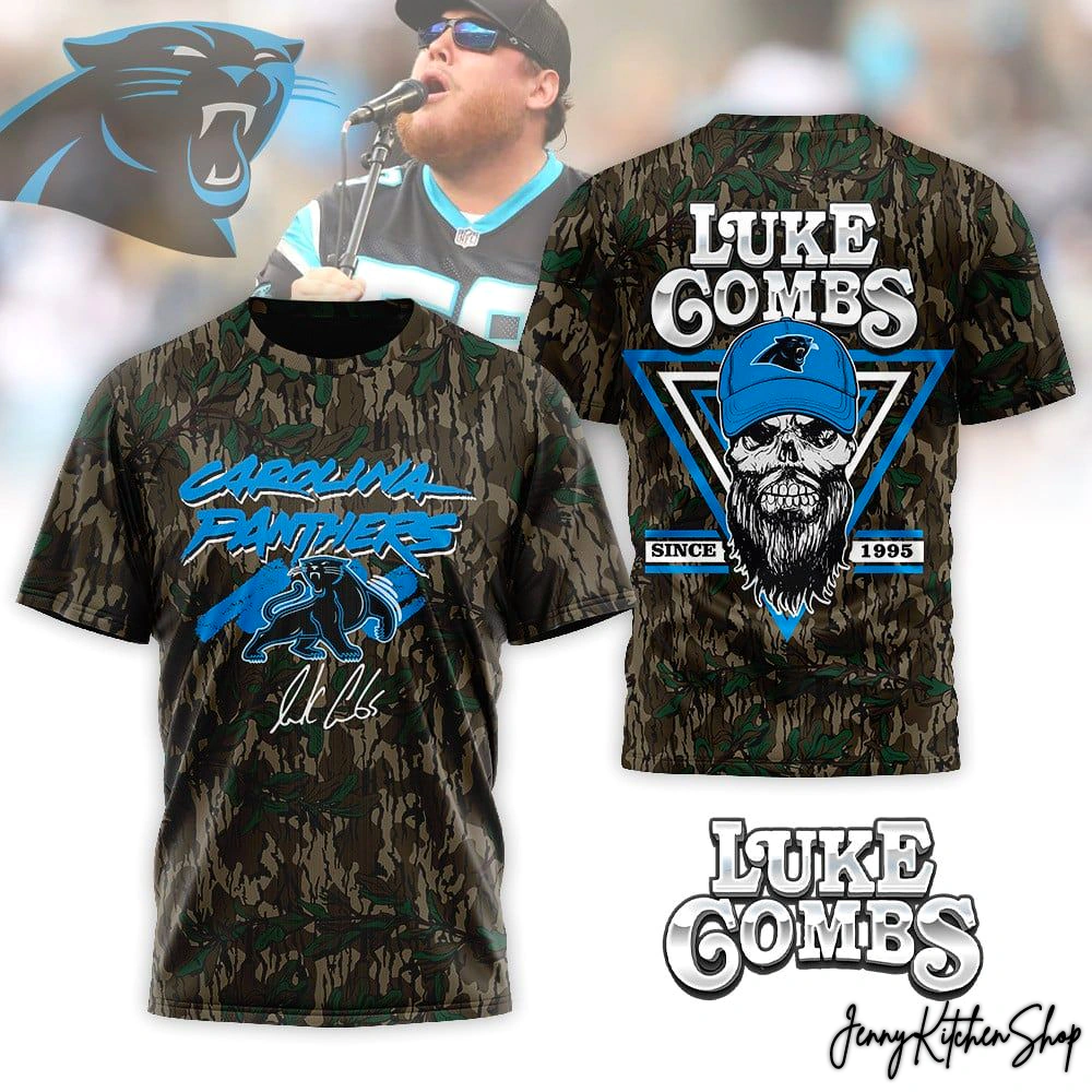 Carolina Panthers x Luke Combs Camo T-Shirt