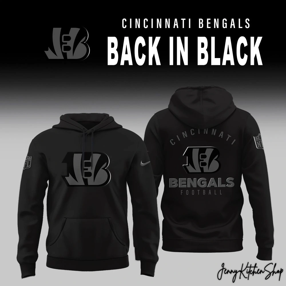 Cincinnati Bengals Back In Black 2025 Limited Collection Hoodie