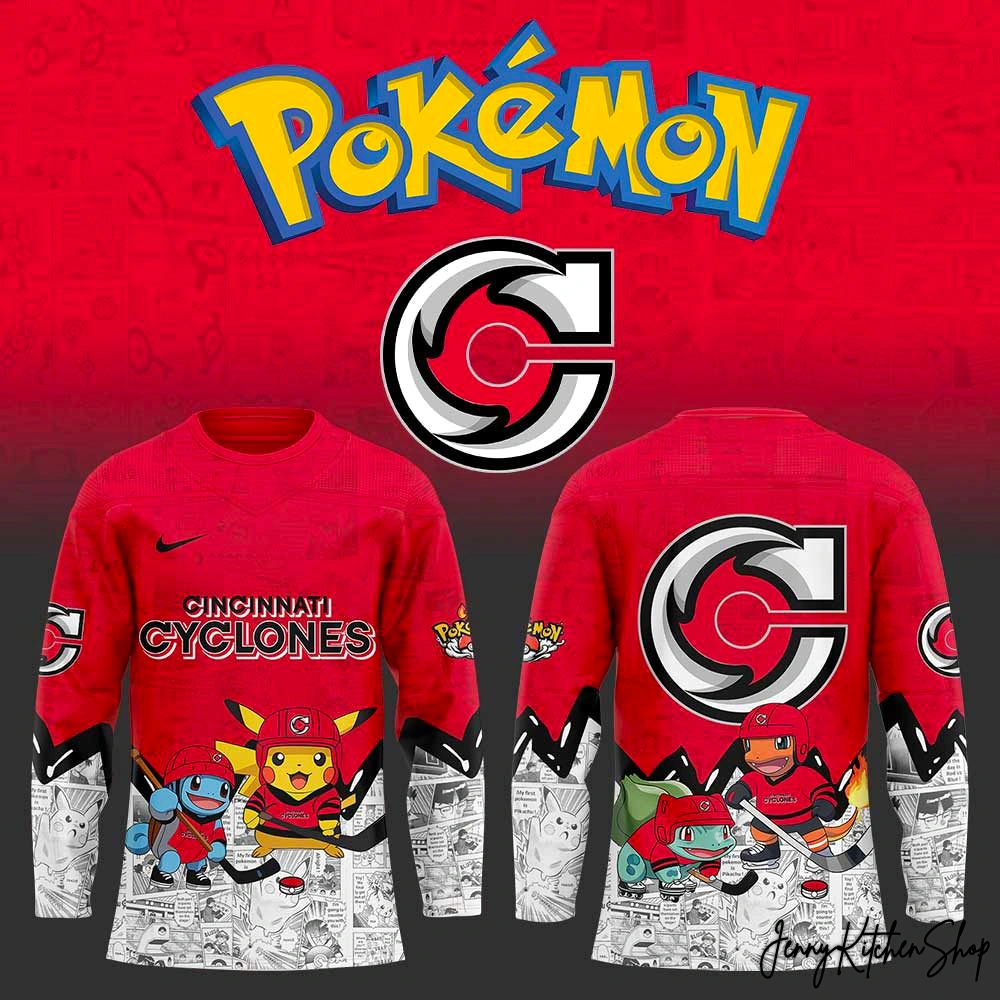 Cincinnati Cyclones x Pokémon 2025 Limited Hockey Jersey