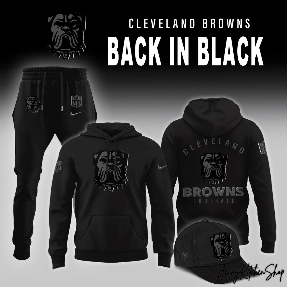 Cleveland Browns Back In Black 2025 Limited Collection Hoodie