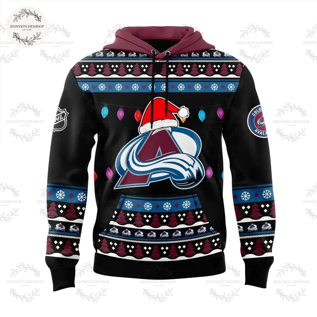 Colorado Avalanche 2025 Merry Christmas Hoodie