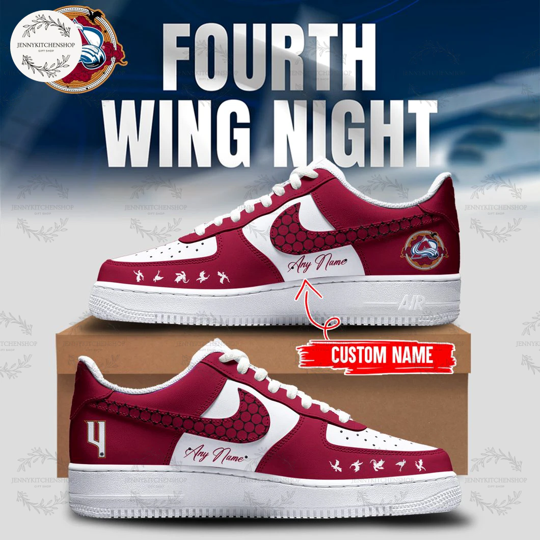 Colorado Avalanche Fourth Wing Night 2025 Custom AF1 Shoes