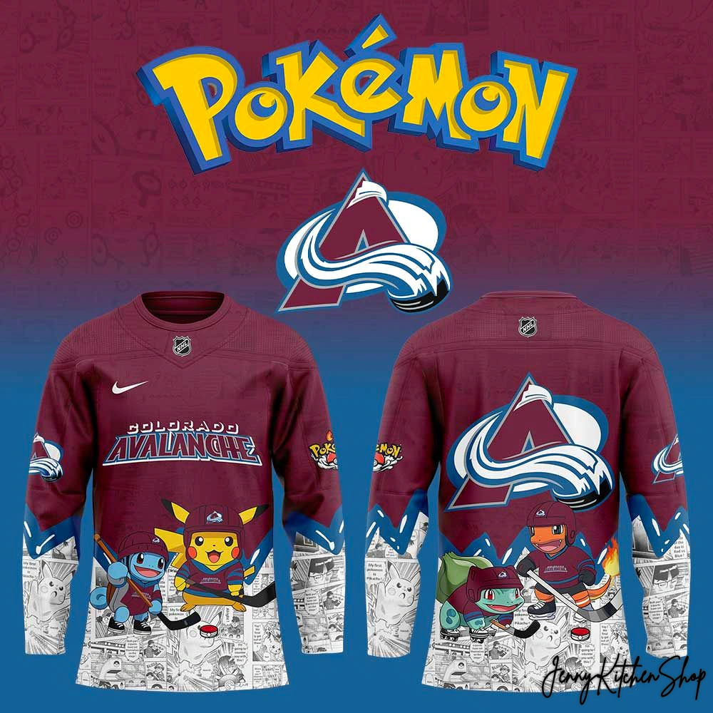 Colorado Avalanche x Pokémon 2025 Hockey Jersey