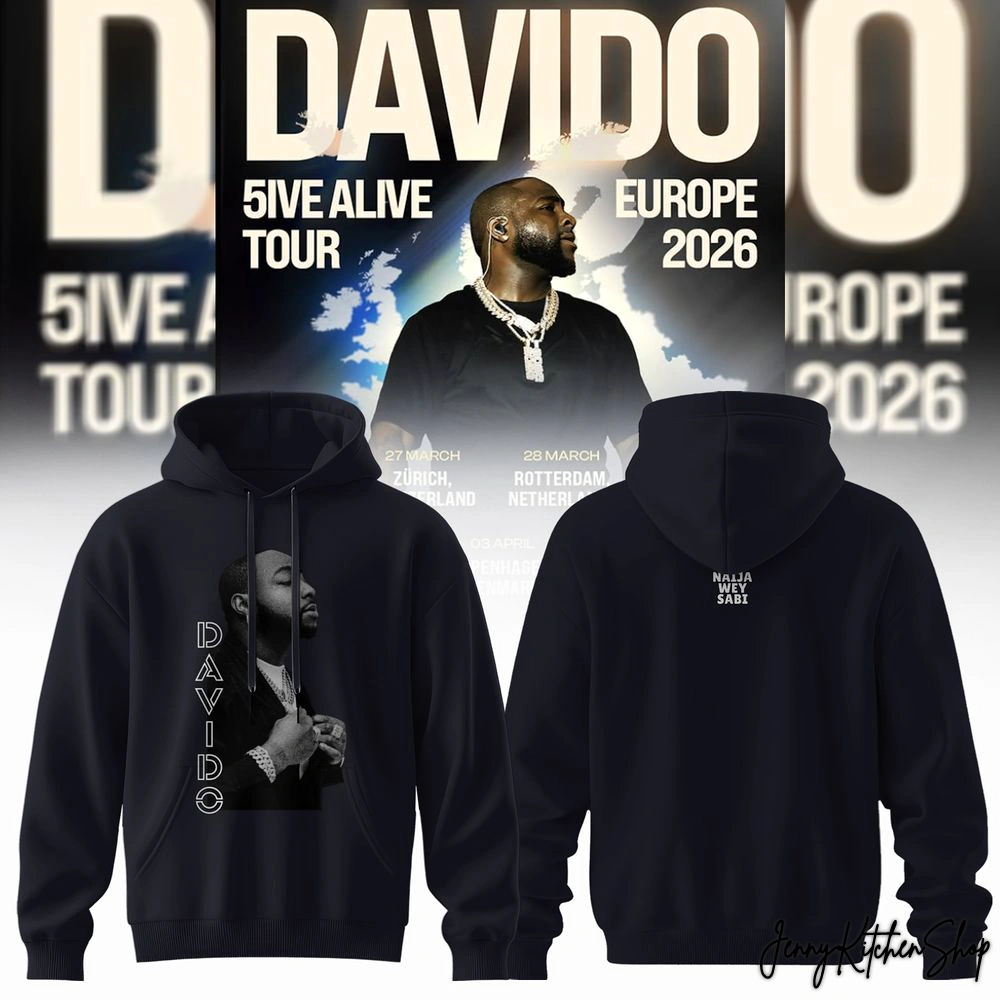 Davido 5IVE Alive Tour Europe 2026 Collection T-Shirt, Hoodie