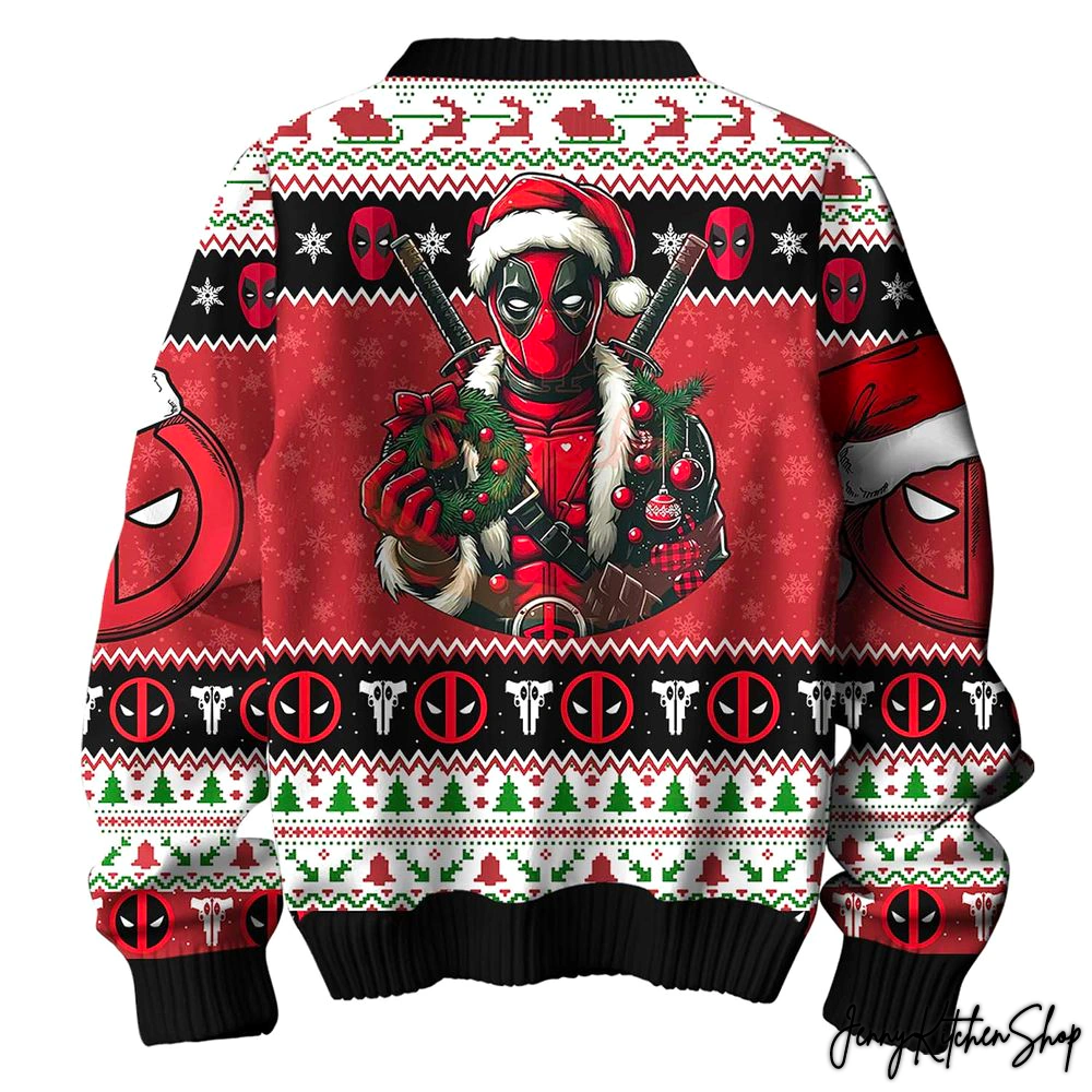Deadpool Ho Ho No Mercy Christmas Ugly Sweater