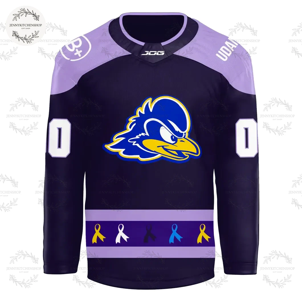 Delaware Men's Ice Hockey x 2025 Hockey Fights Cancer Jersey