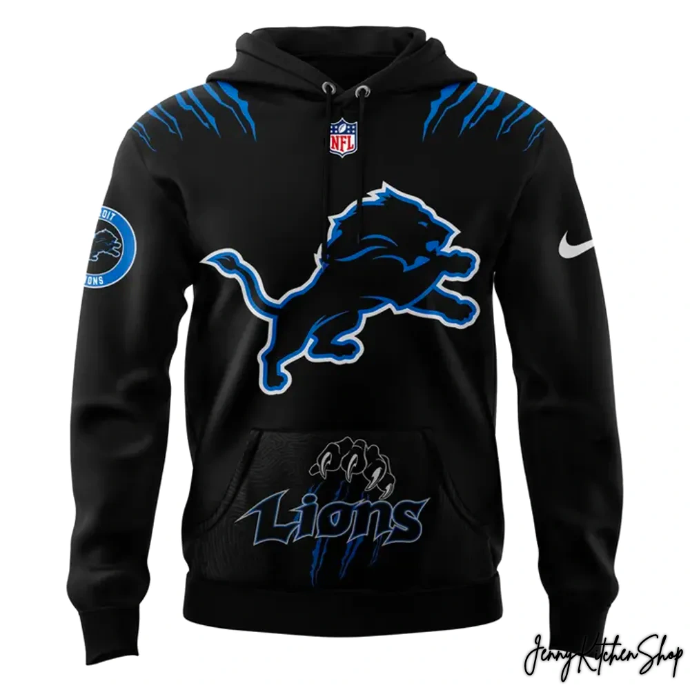 Detroit Lions Back In Black 2025 Limited Hoodie