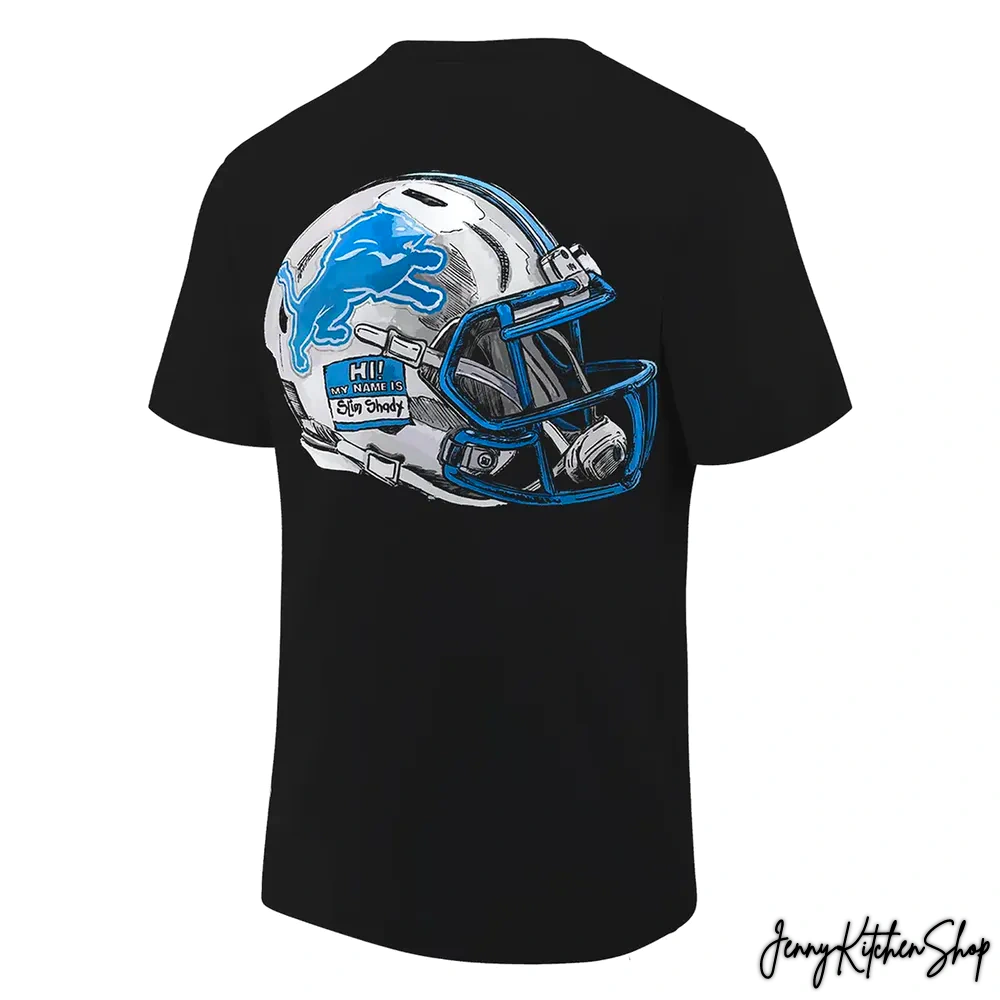 Detroit Lions x Eminem Thanksgiving Halftime Show 2025 Black Tee