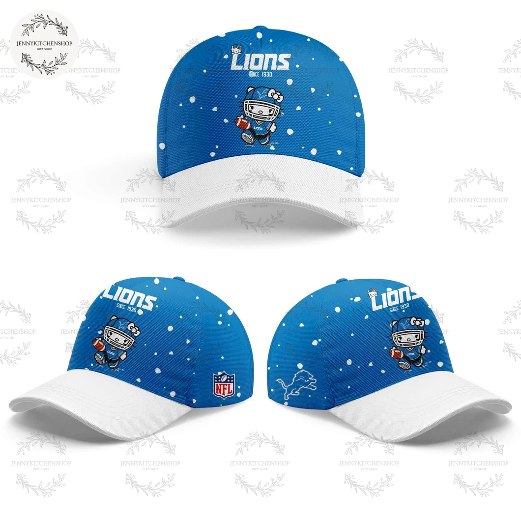 Detroit Lions x Hello Kitty 2025 Since 1930 Hoodie Cap