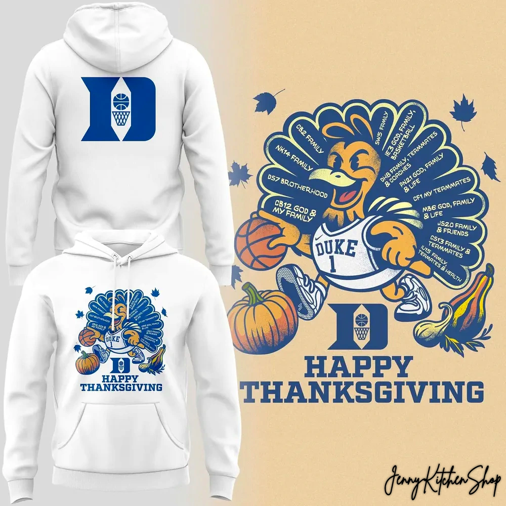 Duke Blue Devil Happy Thanksgiving 2025 Hoodie
