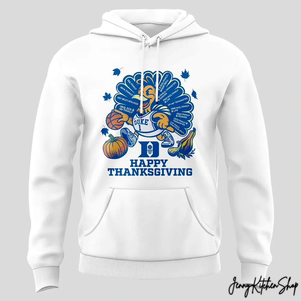 Duke Blue Devil Happy Thanksgiving 2025 Hoodie