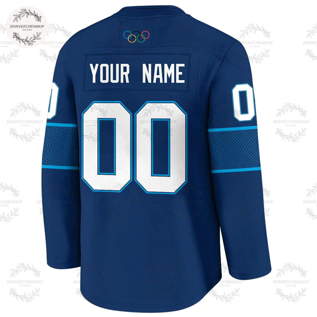 Finnish National 2026 Olympic Navy Custom Hockey Jersey