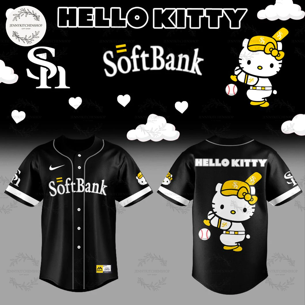 Fukuoka SoftBank Hawks x Hello Kitty Black Jersey