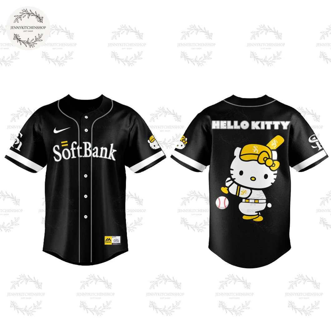 Fukuoka SoftBank Hawks x Hello Kitty Black Jersey