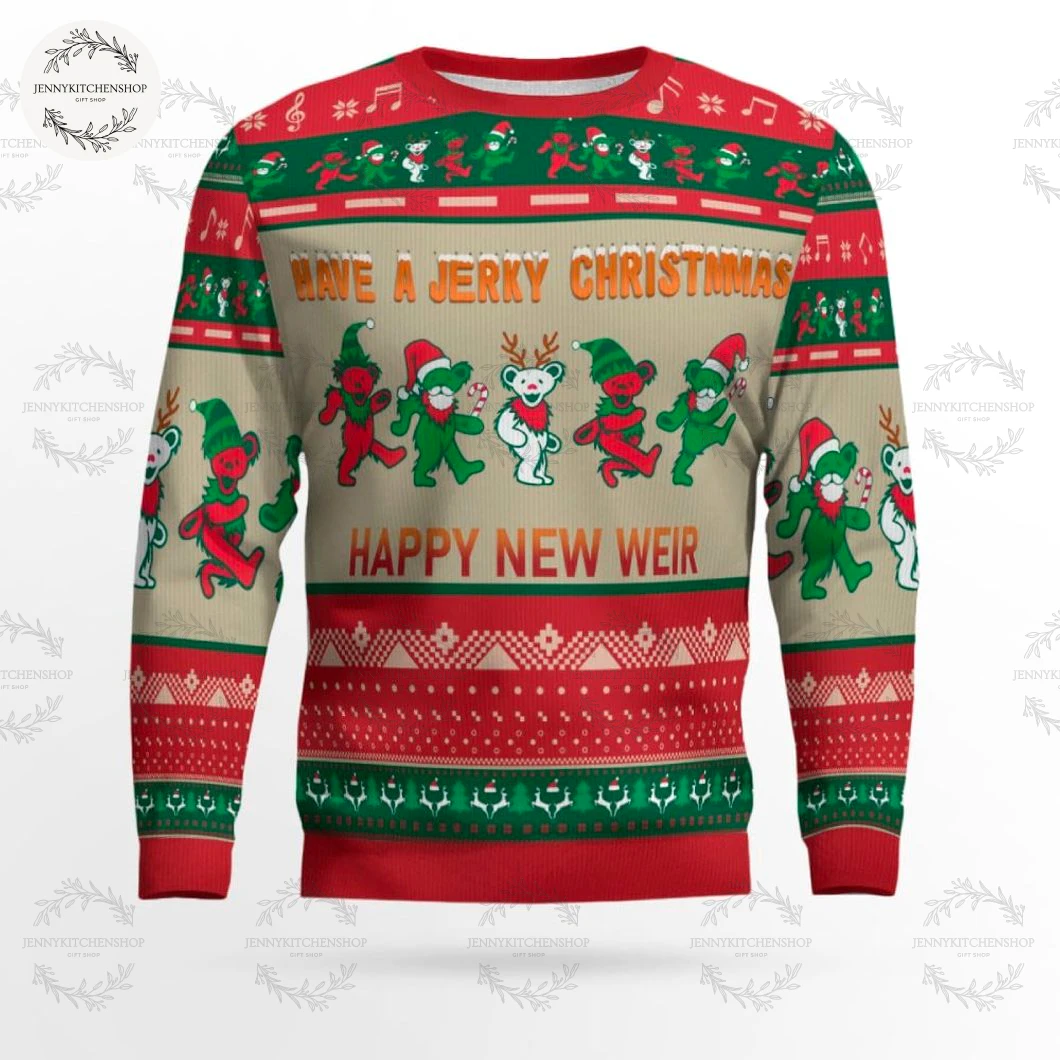 Grateful Dead Have A Jerry Christmas Happy Year Ugly Christmas Sweater