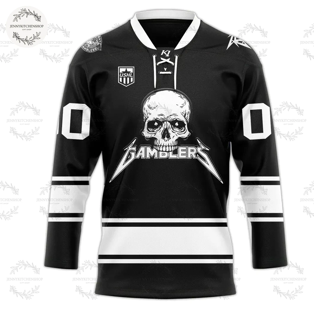 Green Bay Gamblers Heavy Metal Night 2025 Hockey Jersey