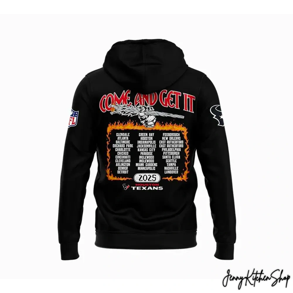 Houston Texans x Angry Runs 2025 Tour Hoodie