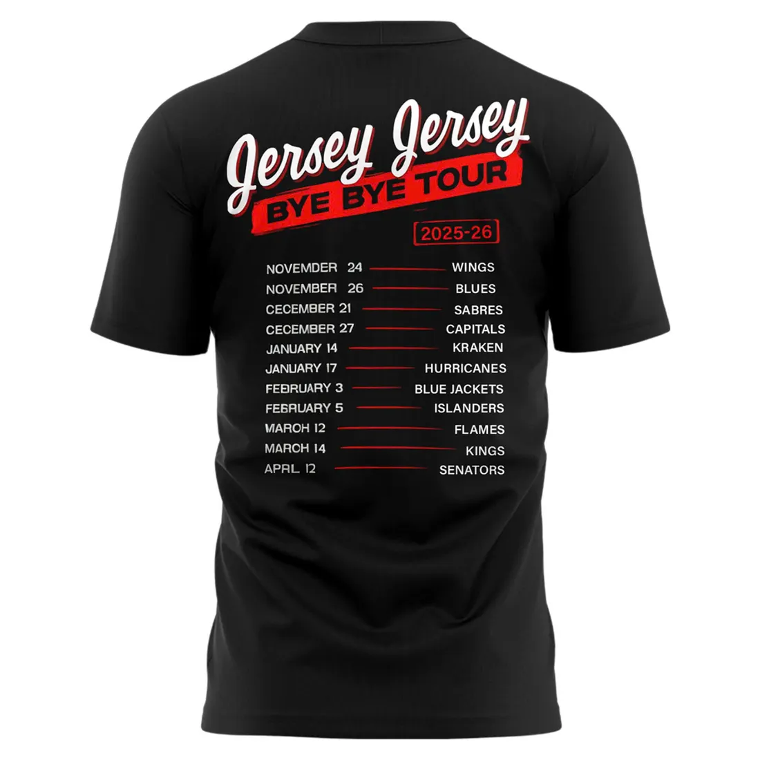 Season Of Steals 2025 Jersey Jersey Bye Bye Tour Hoodie