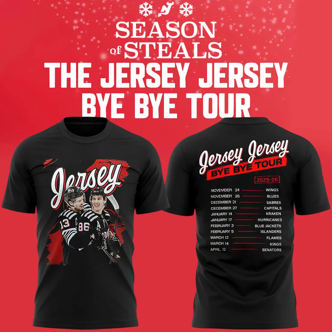 Season Of Steals 2025 Jersey Jersey Bye Bye Tour Hoodie