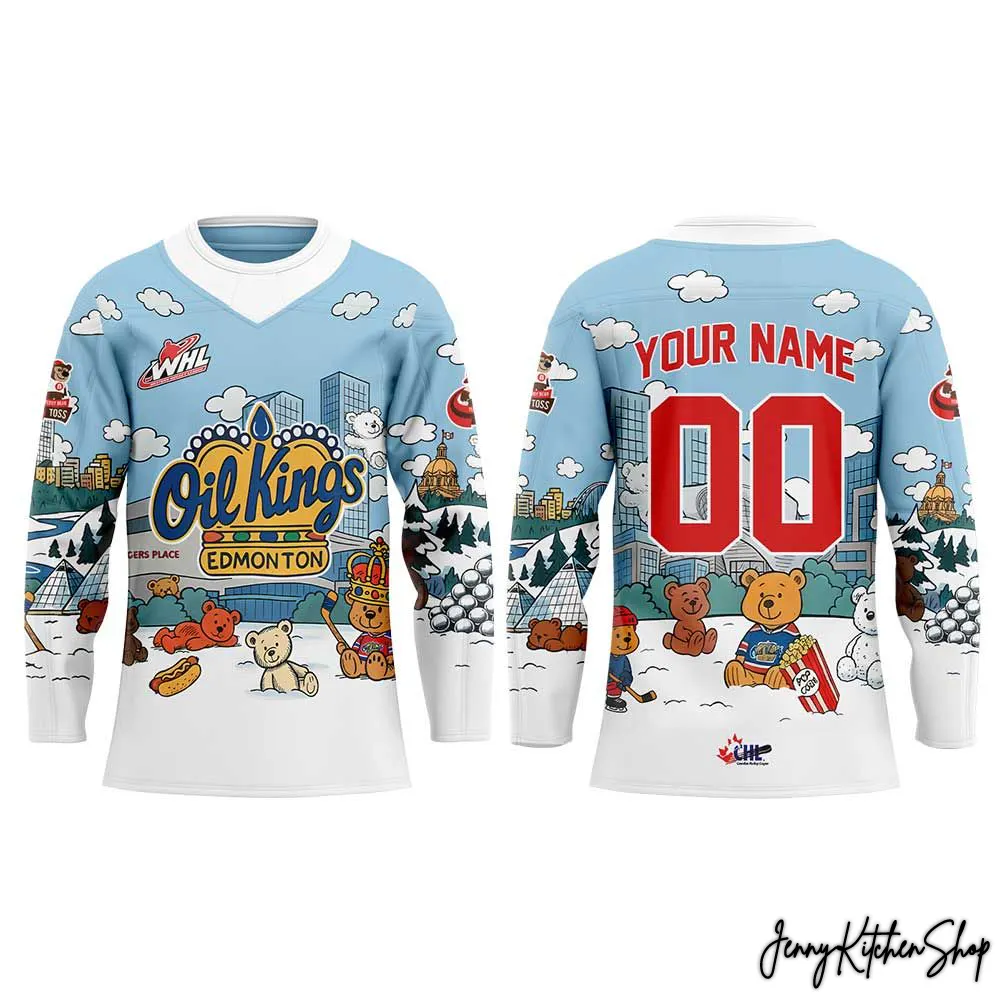 Edmonton Oil Kings x Teddy Bear Toss Hockey Jersey