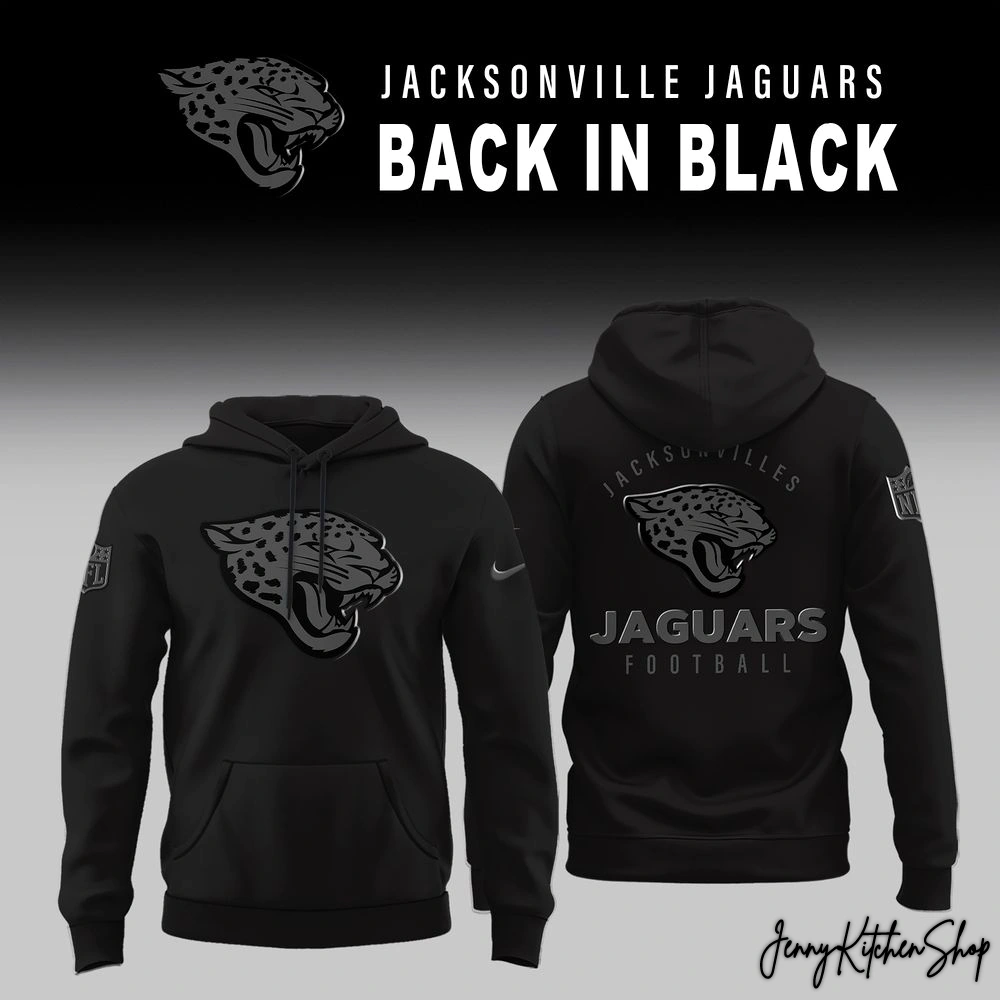 Jacksonville Jaguars Back In Black 2025 Limited Collection Hoodie