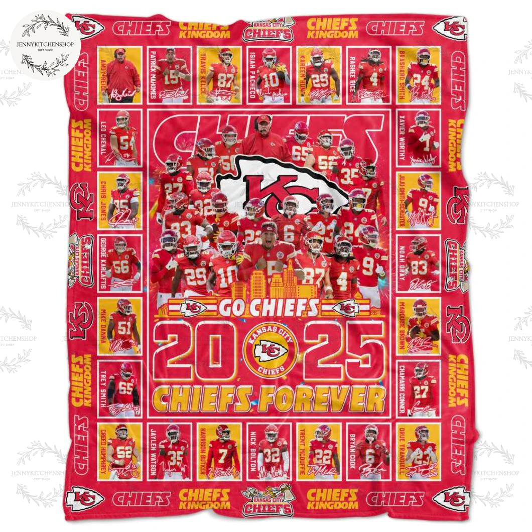 Kansas City Chiefs 2025 Go Chiefs Forever Limited Fleece Blanket