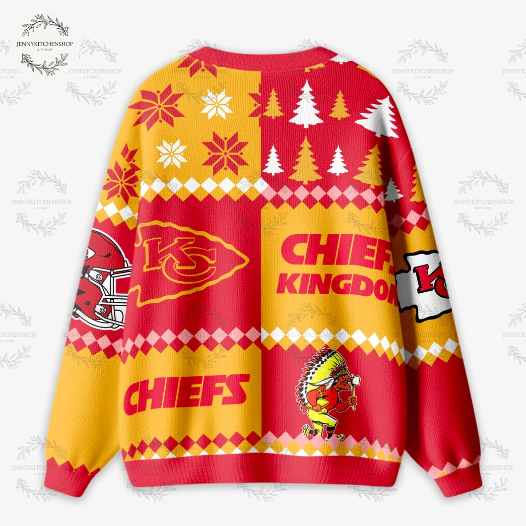 Kansas City Chiefs Kingdom New Knitted Cardigan Sweater