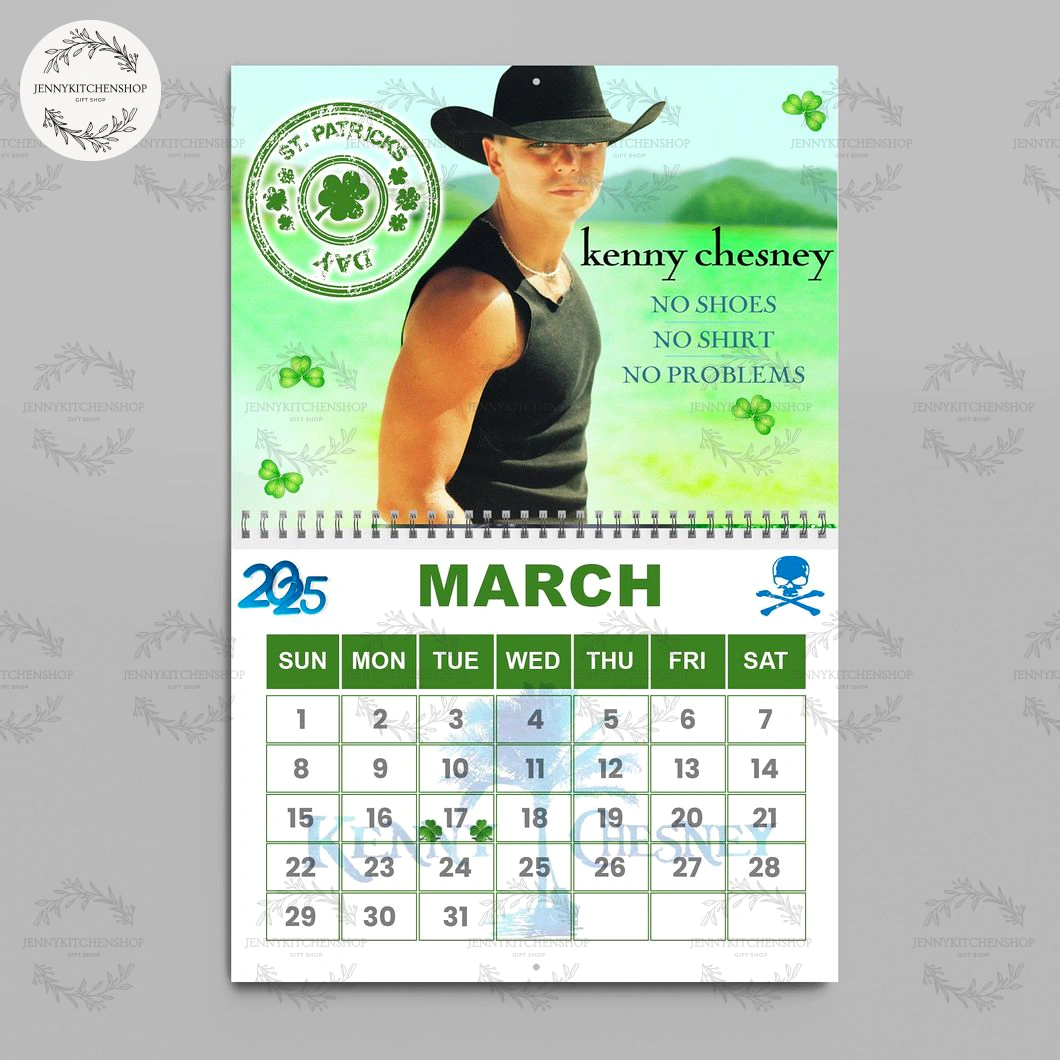 Kenny Chesney 2026 Wall Calendar