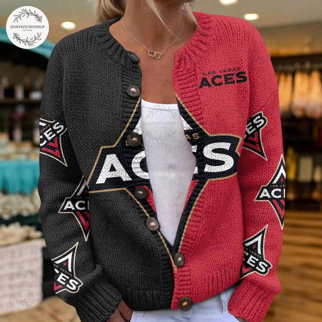 Las Vegas Aces New Edition Knitted Cardigan Sweater