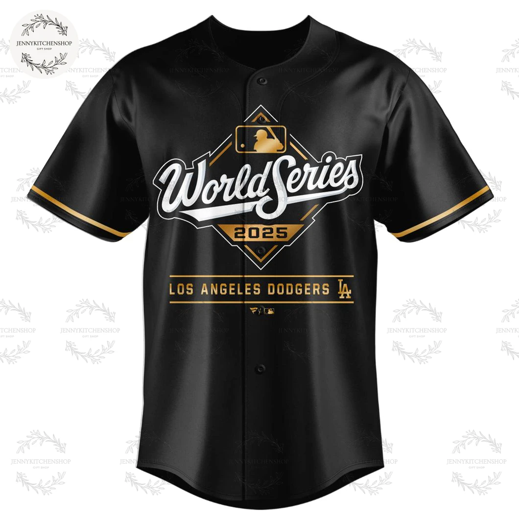 Los Angeles Dodgers Back 2 Back Champions 2025 World Series Limited Edition Black Jersey