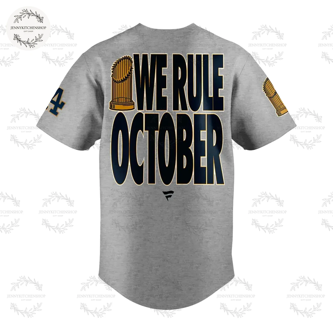 Men's Los Angeles Dodgers Fanatics Steel 2025 World Series Champions Limited Jersey