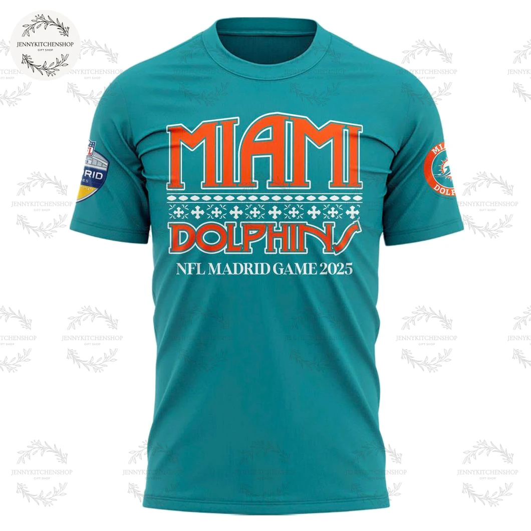 Miami Dolphins 2025 NFL Madrid Game Limited Edition T-Shirt